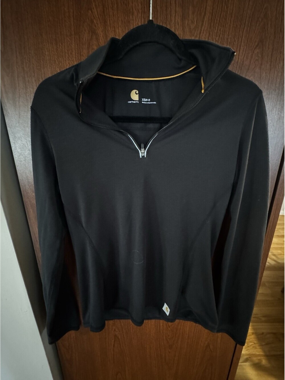 Carhartt Force Womens XS 0-2 Black Quarter Zip Long Sleeve Shirt 100440
